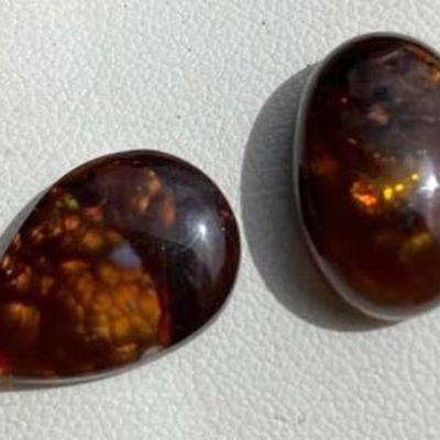 HPT015 Pair of High-Quality Fire Agate Gemstones