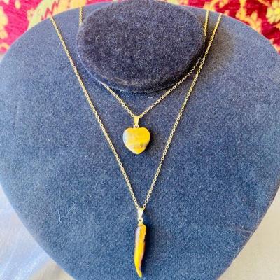 HPT097 2 X Tigerâ€™s Eye GF Necklaces 