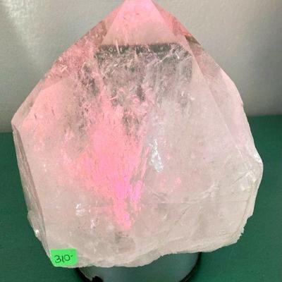 HPT122 Clear Quartz Point With Light Stand