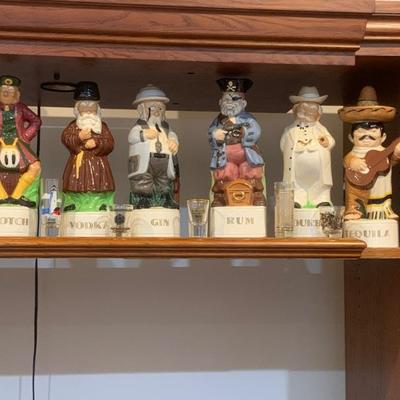 $30 ceramic liquor figurines 