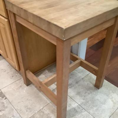 $85 butcher block table 34