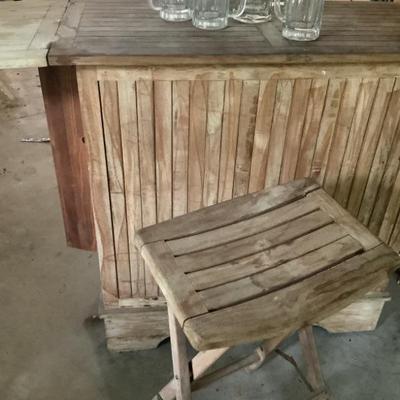 $89  teak bar with storage 