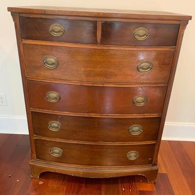 SOLD $45 original hardware, 4 drawer, dove tail chest 45â€H 36â€L 21â€ depth