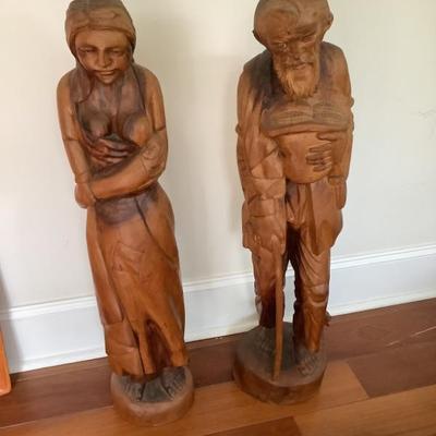 large wooden carved art