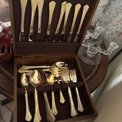 towle gold plate flatware