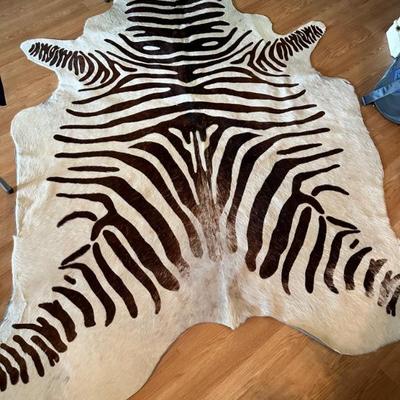 zebra skin rug