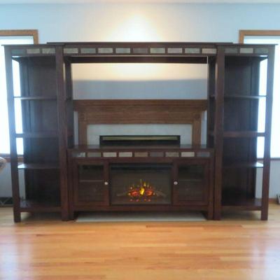 107 x 16 x 72"    removable fireplace unit				
