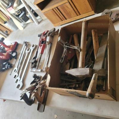Wrenches, Planers, and a box of hand tools