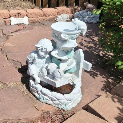 Yard figurines,& fountains