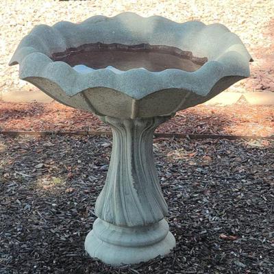 Concrete bird bath
