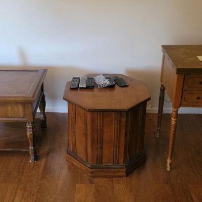 An assortment of end tables