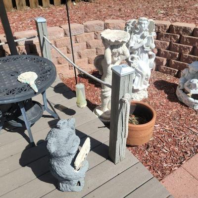 Yard Art and planters