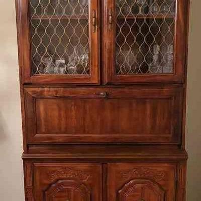 Wooden China Cabinet WBar