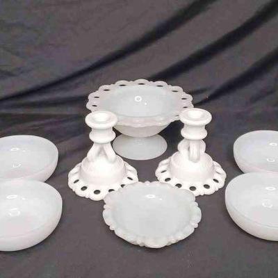 Various Vintage Anchor Hocking White Dishware