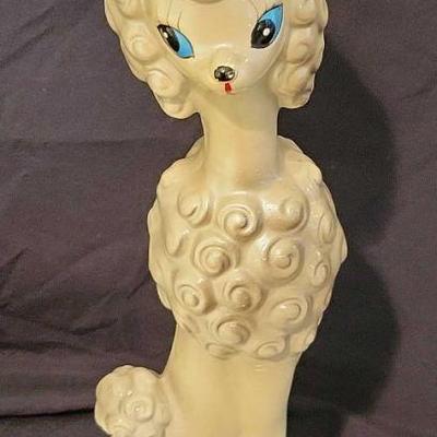 Mid Century Modern Vintage Iridescent Porcelain Poodle