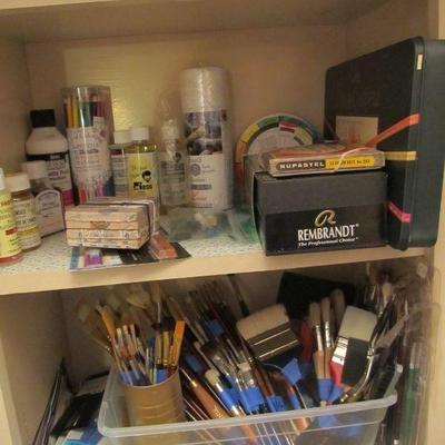 HUGE FINE SELECTION of artist painting supplies as well as crafters supplies!
-	HUGE selection of stretched canvases & canvas boards...