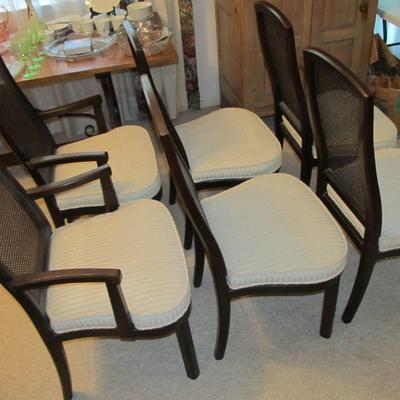 6 MID-CENTURY FINE HENREDON DINING CHAIRS