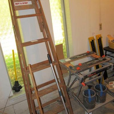 The tools!!! Heck yeah!  We have tons of power tools, yard tools, hand tools, antique tools, workbenches, ladders, toolboxes, storage...