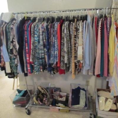 HUGE SELECTION of ladiesâ€™ fashions
-	Blouses, shirts, t-shirts, skirts, pants, jackets, outerwear, sweatshirts, jeans, shoes, sandals,...
