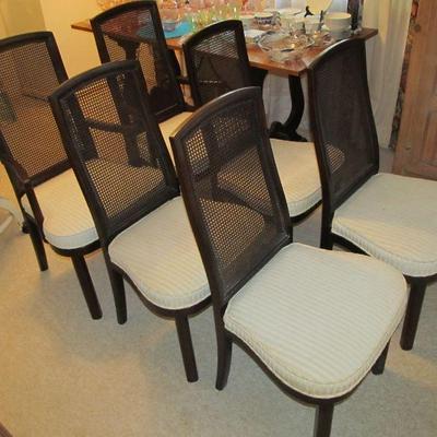 6 MID-CENTURY FINE HENREDON DINING CHAIRS