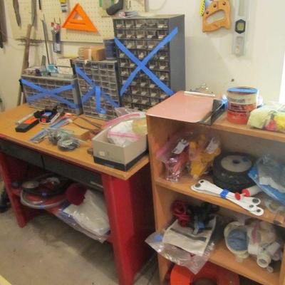 The tools!!! Heck yeah!  We have tons of power tools, yard tools, hand tools, antique tools, workbenches, ladders, toolboxes, storage...