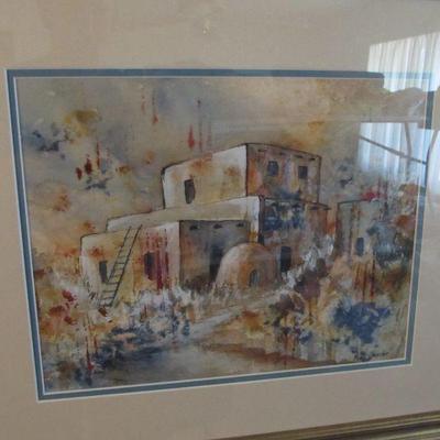 A fine watercolor by artist Mary Charles