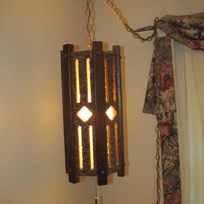 60's Sexy swag hanging light fixture