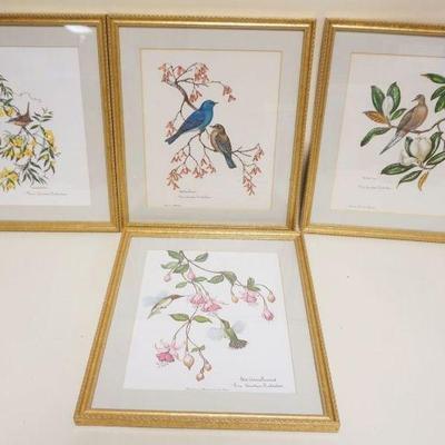 1141	GROUP OF 4 FRAMED BIRD PRINTS SIGNED ANNE WORSHAM RICHARDSON, EACH APPROXIMATELY 15 IN X 17 IN OVERALL
