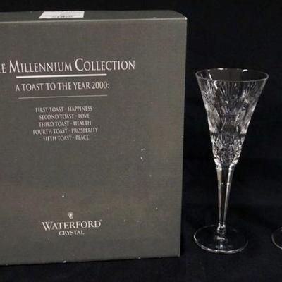 1030	WATERFORD CRYSTAL MILLENNIUM COLLLECTION TOASTING FLUTES *PROSPERITY PAIR*
