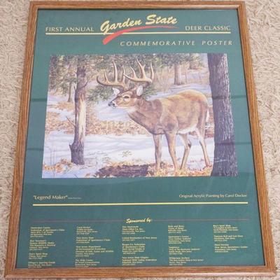 1289	FRAMED FIRST ANNUAL GARDEN STATE DEER CLASSIC, APPROXIMATELY 23 IN X 29 IN OVERALL
