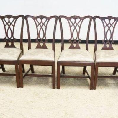 1194	HENKEL HARRIS SET OF 6 MAHOGANY CHIPPENDALE STYLE CHAIRS
