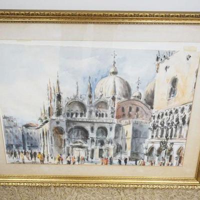 1272	WATERCOLOR MIDDLE EASTERN STREET SCENE, APPROXIMATELY 33 IN X 28 IN OVERALL
