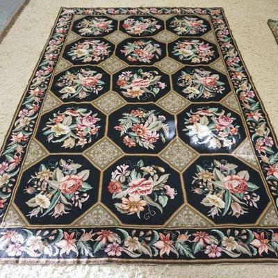 1274	AUBUSON ROSE FLORAL RUG, APPROXIMATELY 9 FT X 6 FT
