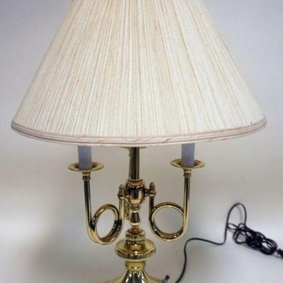 1108	BRASS BOUILLOTTE STYLE TABLE LAMP, APPROXIMATELY 25 IN H
