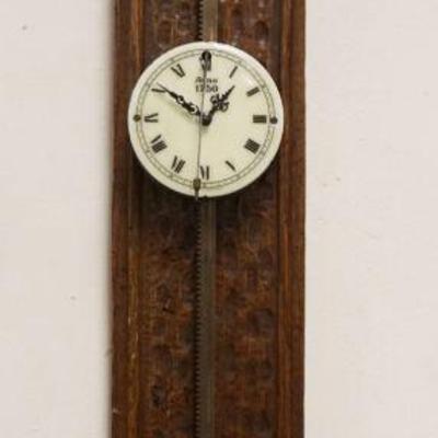 1158	CONTEMPOARARY ANNO SAW CLOCK, APPROXIMATELY 6 IN X 28 IN HIGH
