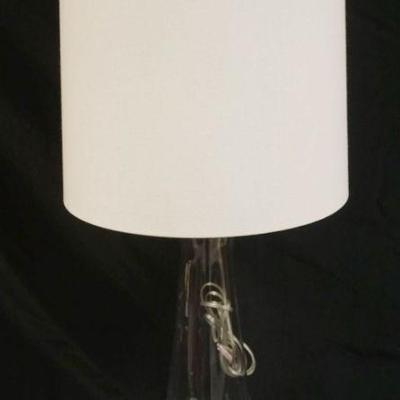 1258	BARBARA COSGROVE MODERN STYLE TAPERED GLASS TABLE LAMP, APPROXIMATELY 40 IN HIGH
