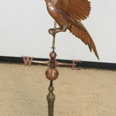 1151	LARGE EAGLE COPPER WEATHERVANE ON STAND, APPROXIMATELY 26 IN X 24 IN X 57 IN HIGH
