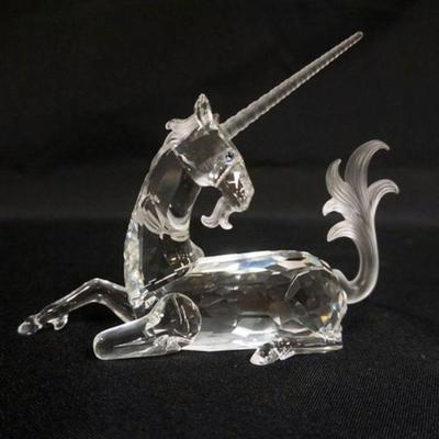 1086	SWARVOSKI CRYSTAL FABULOUS CREATURES FIGURINE, 1996 THE UNICORN, APPROXIMATELY 6 IN X 4 1/2 IN H
