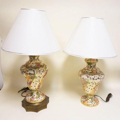 1122	2 CAPODIMONTE TABLE LAMPS, LARGEST APPROXIMATELY 31 IN HIGH
