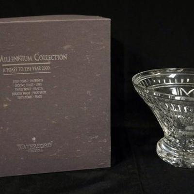 1038	WATERFORD CRYSTAL MILLENNIUM COLLECTION CENTERPIECE BOWL, APPROXIMATELY 11 IN X 8 IN H
