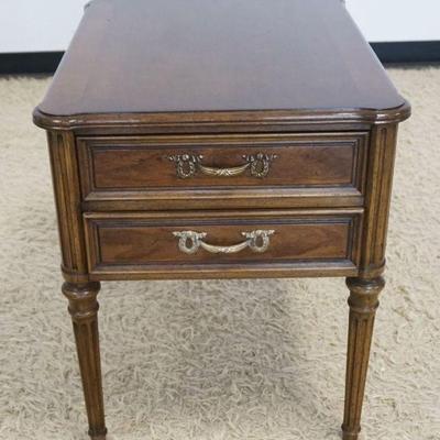 1207	HENREDON FRUITWOOD 2 DRAWER STAND, APPROXIMATELY 21 IN X 27 IN X 26 IN HIGH
