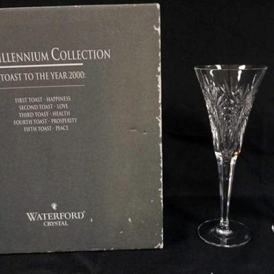 1028	WATERFORD CRYSTAL MILLENNIUM COLLLECTION TOASTING FLUTES *HEALTH PAIR*
