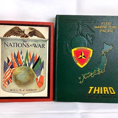 JIFi216 Vintage Military Books	Hardcover book called 'The Nations at War' by Willis J Abbot. Does have some lose binding, some...