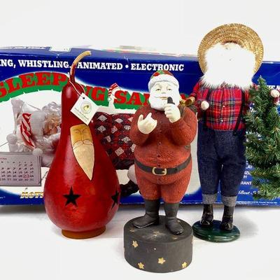 JIFI926 Large Animated Sleeping Santa Byers Choice Dept 56 & More	1994 animated, electronic, snoring, whistling, sleeping Santa with...
