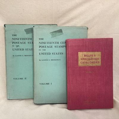 KIHE110 1947 The Nineteenth Century Postage Stamps Of The United States Philatelists Reference Books	Vol 1 & 2 by Lester G. Brookman....