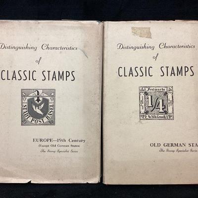 KIHE108 *RARE* Distinguishing Characteristics Of Classic Stamps, Vol 1 & 2 Philatelist References	Both books come with original dust...