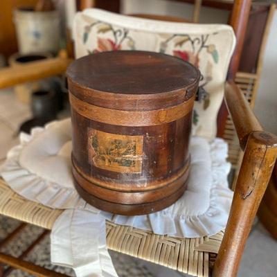 Vintage Firkin wood bucket.  Estate sale price: $85