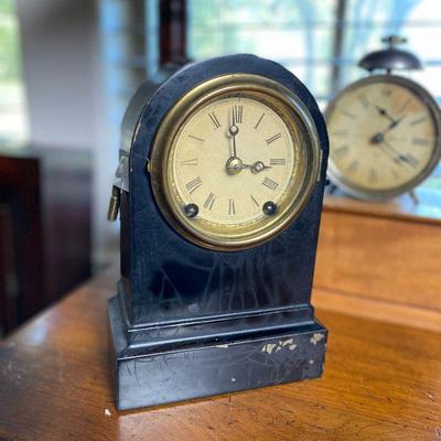 The Terry Clock Co. one-day cast iron shelf clock. Estate sale price: $125