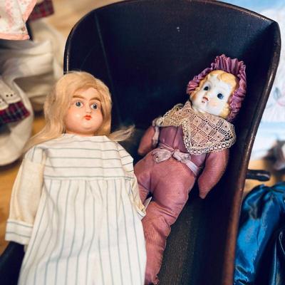 Left: German tin head. $15
Right: Carnival doll; $15