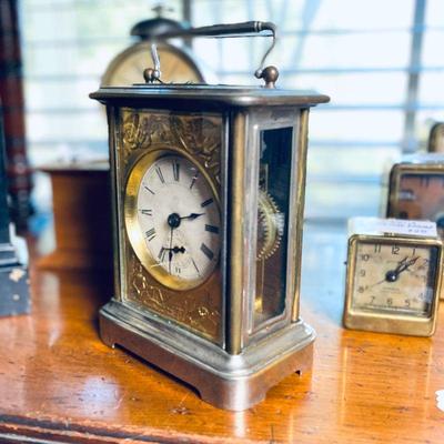 Antique Ansonia alarm carriage clock. Estate sale price: $75 